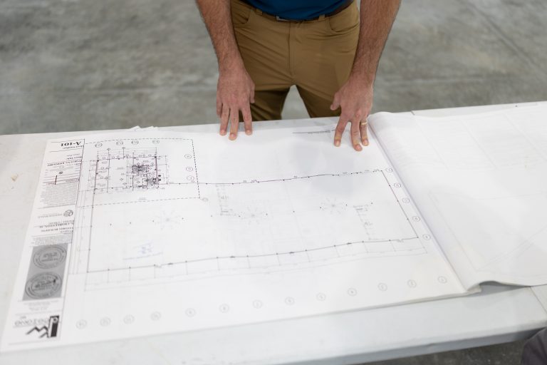 healthcare construction blueprints blog header